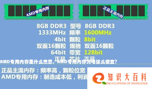 AMD专用内存是什么意思，AMD专用内存为啥这么便宜？