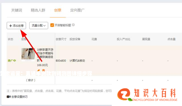 淘宝运营：直通车测款测词测图详细步骤